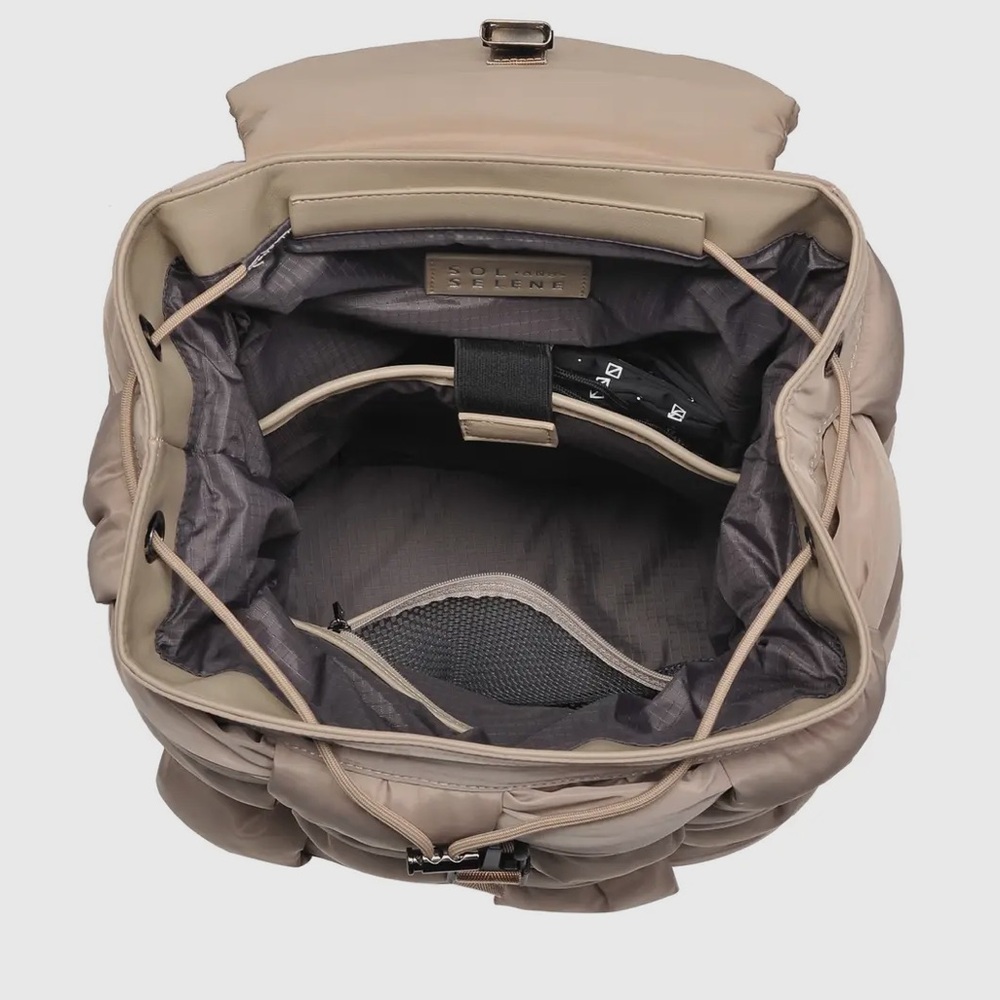 Anthropologie Sol and Selena Perception Woven Nylon Backpack - Picture 2 of 7